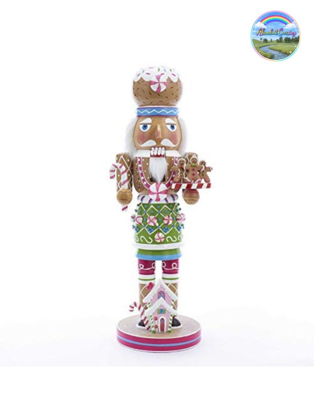 16 Inch Wooden Gingerbread Nutcracker Holiday Decor